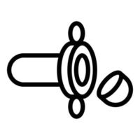 Tube cigar cutter icon outline vector. Smoke filter vector