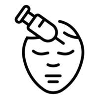 Cosmetic syringe icon outline vector. Face skin vector