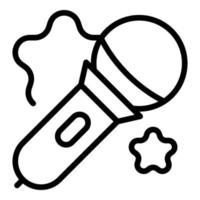 Vip event microphone icon outline vector. Music concert vector