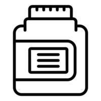 Cleaner jar icon outline vector. Wash product vector