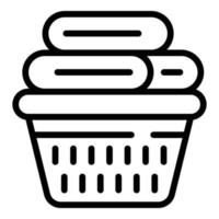 Cloth basket icon outline vector. Iron table vector