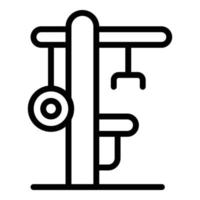 Weight gym bench icon outline vector. Fitness exercise vector