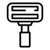 vector de contorno de icono de maquinilla de afeitar. cuidado cosmético