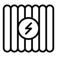 Wall radiator icon outline vector. Electric heater vector