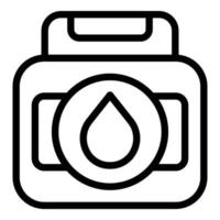Eye cream jar icon outline vector. Face patch vector