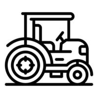 vector de contorno de icono de tractor. máquina agrícola