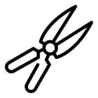 Scissors tool icon outline vector. Trimmer grass vector
