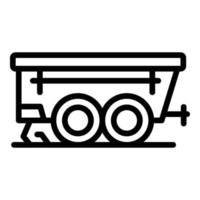 Farm trailer icon outline vector. Agriculture equipment vector