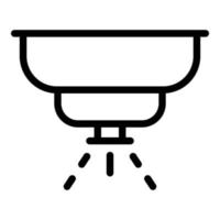 Smoke detector sprinkler icon outline vector. Home system vector