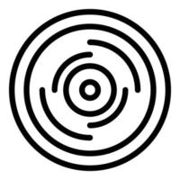 Smoke detector access icon outline vector. Alarm sensor vector