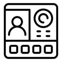 Call video intercom icon outline vector. Alarm panel vector