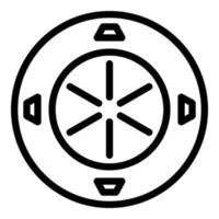 Ceiling smoke detector icon outline vector. Alarm fire vector