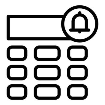 Intercom icon outline vector. Video door vector