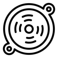 Smoke detector sound icon outline vector. Fire sensor vector