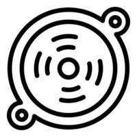 Smoke detector sound icon outline vector. Fire sensor vector