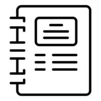 Notebook workflow icon outline vector. Arrow progress vector