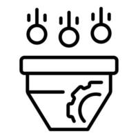 Workflow funnel icon outline vector. Work project vector