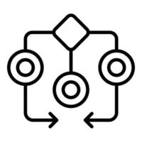 Workflow progess icon outline vector. Gear system vector