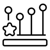 Online graph icon outline vector. Social review vector