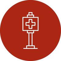 Healthcare Sign Board Creative Icon Design vector