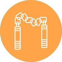 Nunchaku Creative Icon Design vector