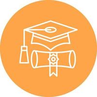 Graduation Cap Creative Icon Design vector