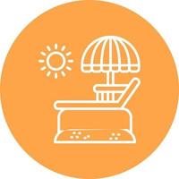 Lounger Creative Icon Design vector