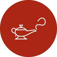 Magic Lamp Creative Icon Design vector