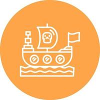 Pirates Ship Creative Icon Design vector