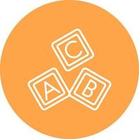 diseño de icono creativo de bloque abc vector