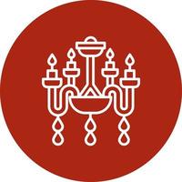 Chandelier Creative Icon Design vector