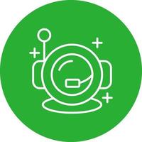 Astronaut Helmet Creative Icon Design vector