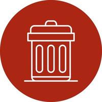Trash Bin Creative Icon Design vector