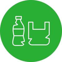 Waste Plastic Creative Icon Design vector