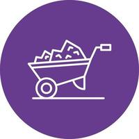 Wheelbarrow Creative Icon Design vector