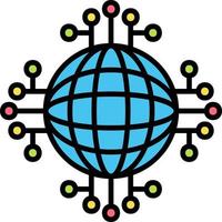 Global Network Creative Icon Design vector