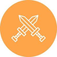 diseño de icono creativo de espadas vector