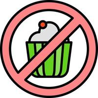 No Sweets Creative Icon Design vector