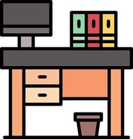 Office Table Creative Icon Design vector