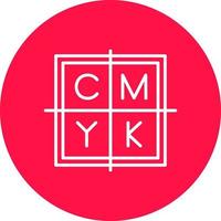 diseño de icono creativo cmyk vector