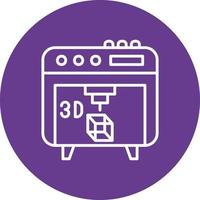 3d Printer Creative Icon Design vector