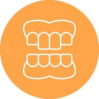 diseño de icono creativo de dentadura postiza vector