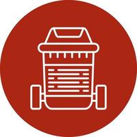 Trash Bin Creative Icon Design vector