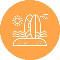 Surfboard Creative Icon Design vector