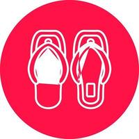 diseño de icono creativo de chanclas vector