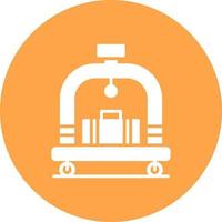 Hotel Trolley Creative Icon Design vector