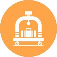 Hotel Trolley Creative Icon Design vector