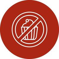 No Sweets Creative Icon Design vector