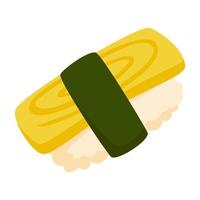 Sushi in flat style isolated vector