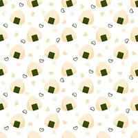 Seamless pattern with Onigiri, for decoration vector